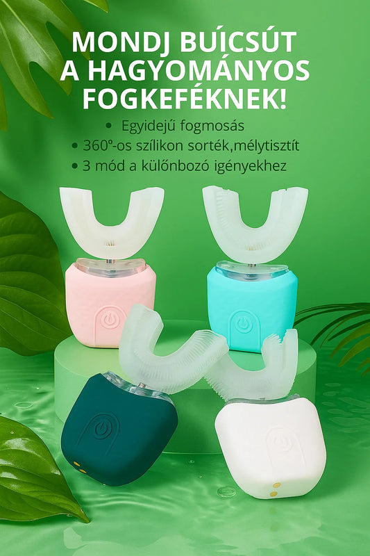 U alakú ultrahangos elektromos fogkefe
